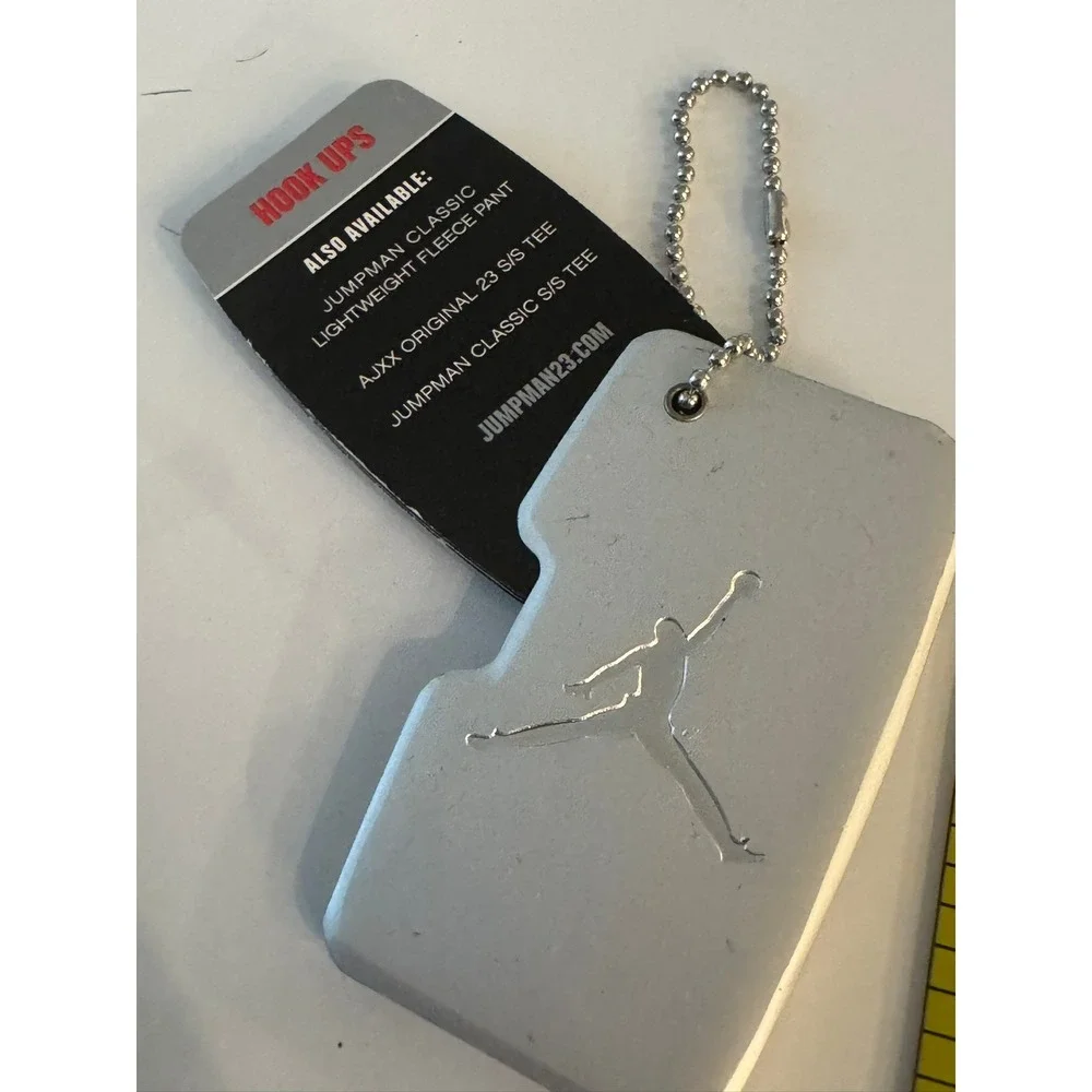 Vintage Nike Air Jordan Big Fund Silver Jumpman Hangtag Keychain Accessory